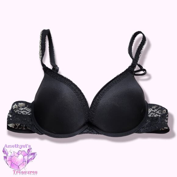 So Intimates 34A push up bra lace black wired full coverage so10152 - Picture 1 of 4
